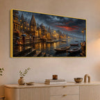 Classic Varanasi Riverside Painting for Hall Décor