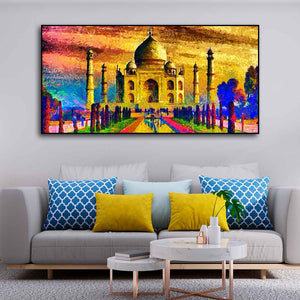 Classic Wall Painting of Taj Mahal