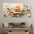 Classic White Rose Floral Masterpiece 3D Canvas Wall Painting