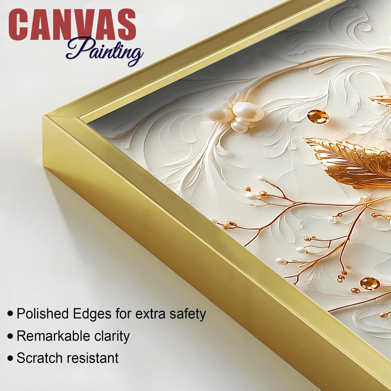 Classic White Rose Floral Masterpiece 3D Canvas Wall Painting