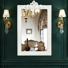 classic-white-wall-mirror-with-floral-crown-home-decor-mirror