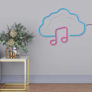 Cloud Music Note Neon Sign LED Light