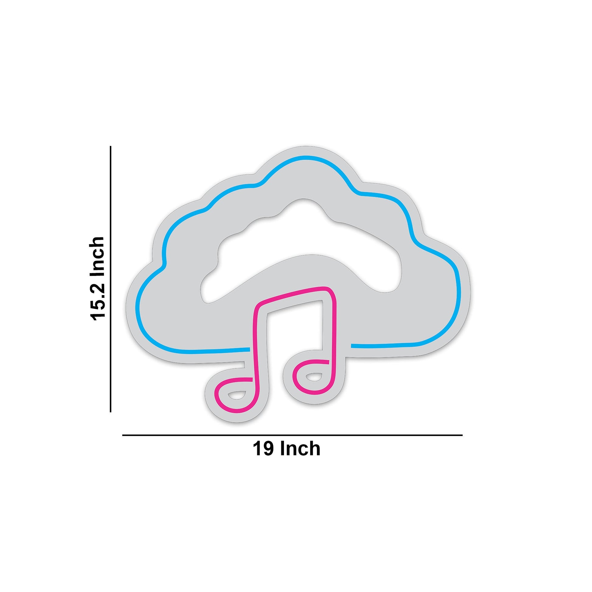 Cloud Music Note Neon Sign LED Light