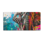 Color Splash Elephant Wall Painting for Luxury Home