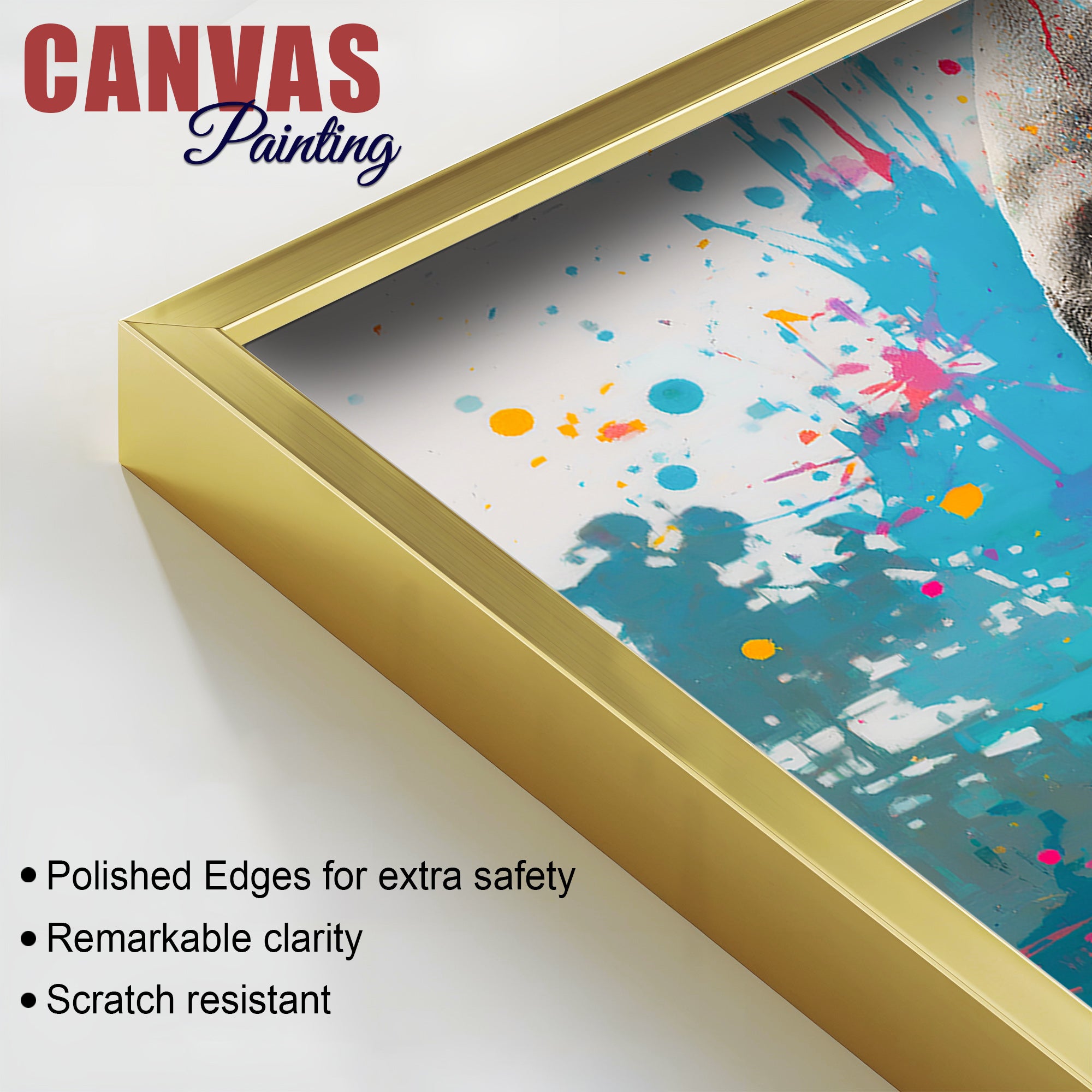 Color Splash Elephant Wall Painting for Luxury Home