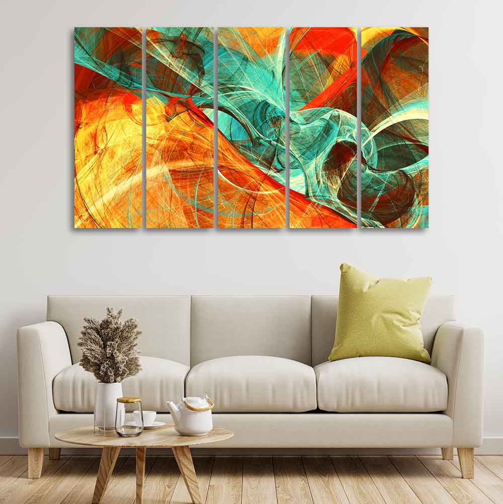 Colorful Abstract Art wall Painting of Five Pieces