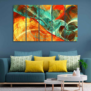 Colorful Abstract Art wall Painting of Five Pieces