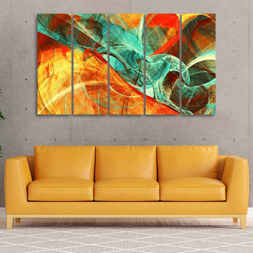 Colorful Abstract Art wall Painting of Five Pieces