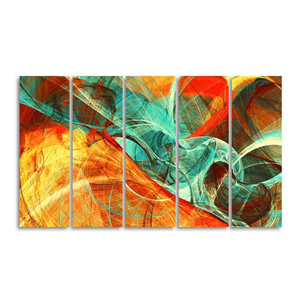 Colorful Abstract Art wall Painting of Five Pieces