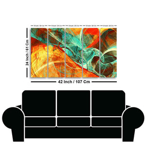 Colorful Abstract Art wall Painting of Five Pieces