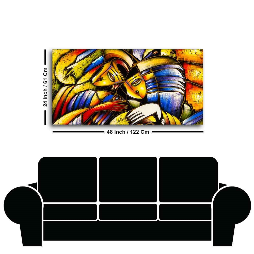 Colorful Abstract Face Premium Wall Painting