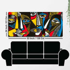 Colorful Abstract Faces Canvas Wall Painting