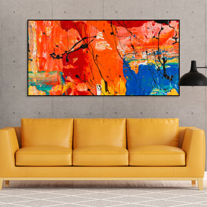 Colorful Abstract Floating Frame Wall Painting