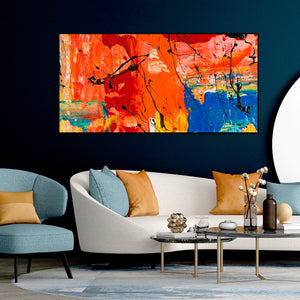 Colorful Abstract Floating Frame Wall Painting