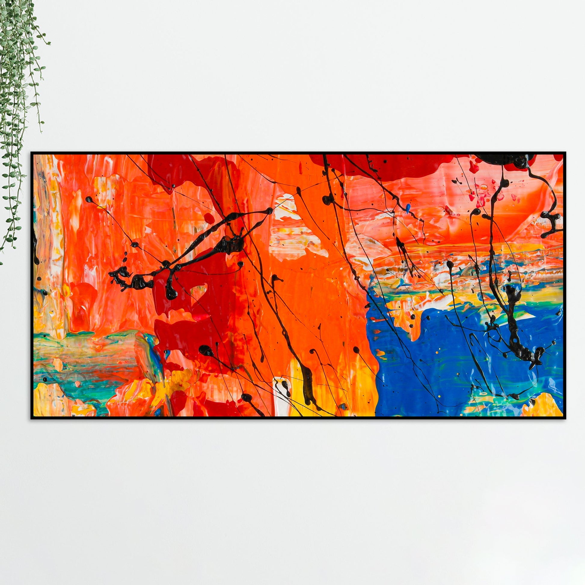 Colorful Abstract Floating Frame Wall Painting