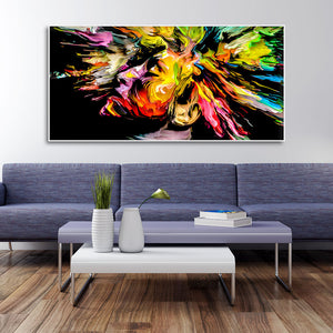 Colorful Abstract Human Head Wall Painting