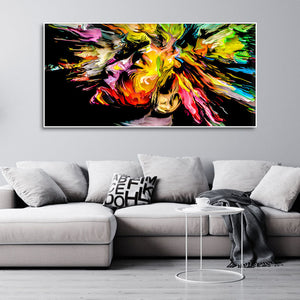 Colorful Abstract Human Head Wall Painting