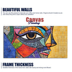 Colorful and Detailed Textured Face Art Canvas Wall Painting