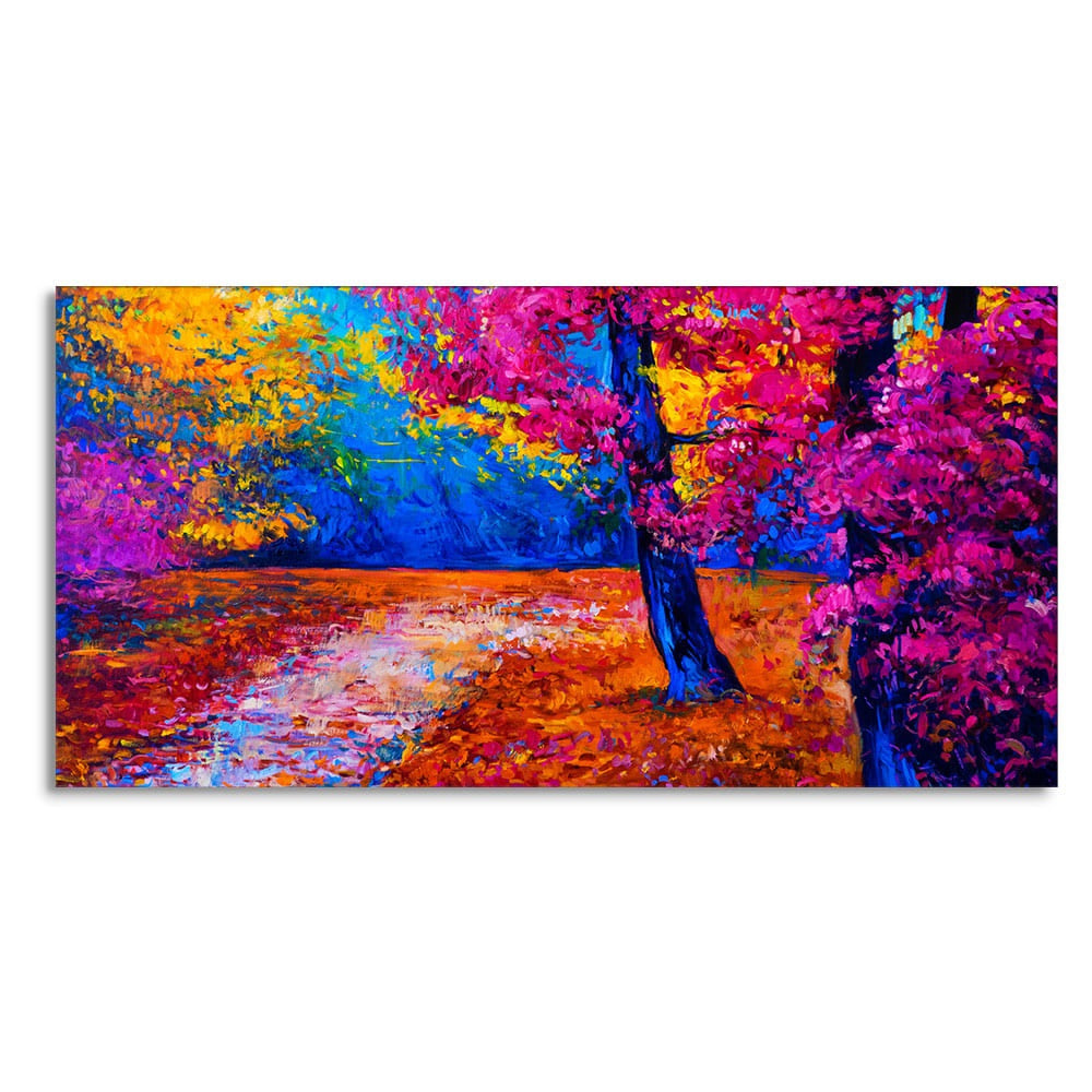 Colorful Autumn Trees Canvas Wall Painting