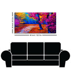 Colorful Autumn Trees Canvas Wall Painting
