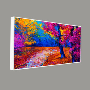 Colorful Autumn Trees Canvas Wall Painting