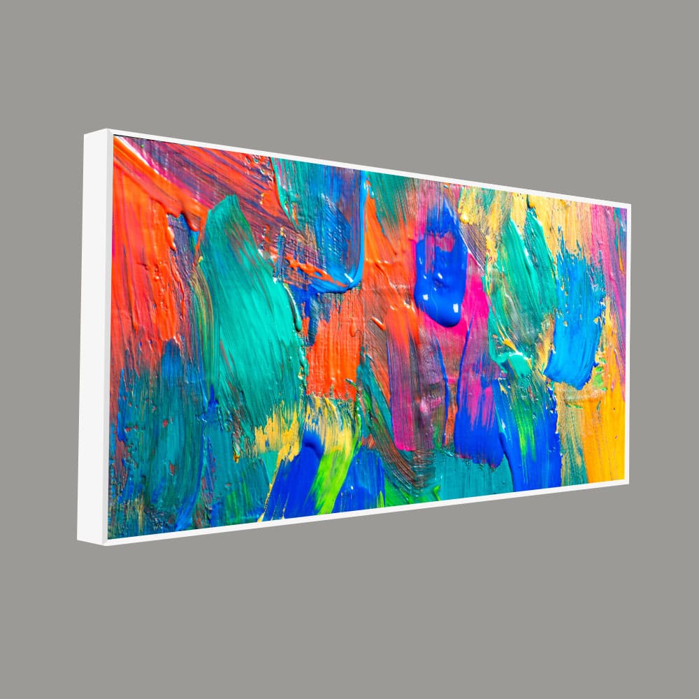 Colorful Brush Strokes Abstract Art Canvas Wall Painting