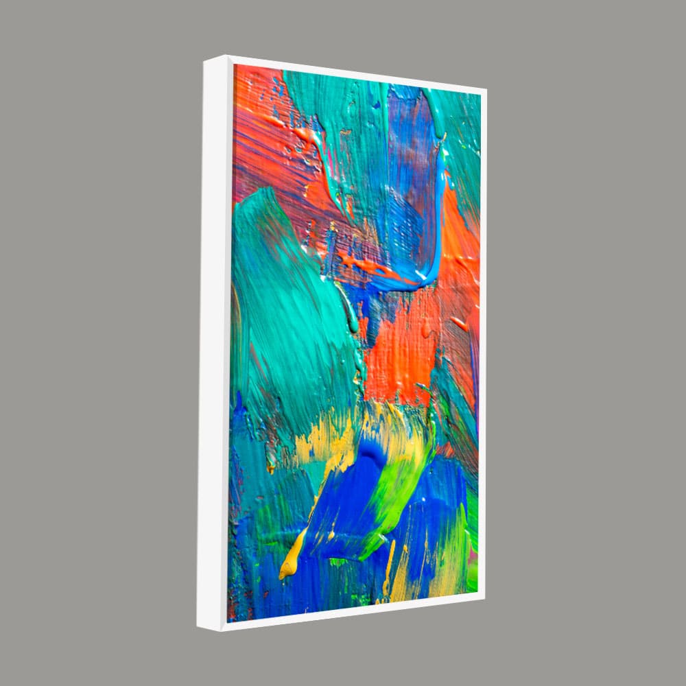 Colorful Brush Strokes Abstract Art Premium Canvas Wall Painting