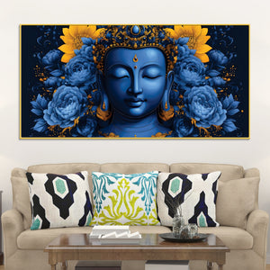 Colorful Buddha Floral Painting – Wall Art