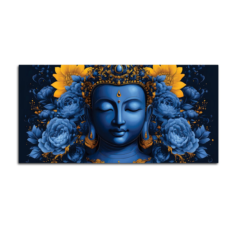 Colorful Buddha Floral Painting – Wall Art