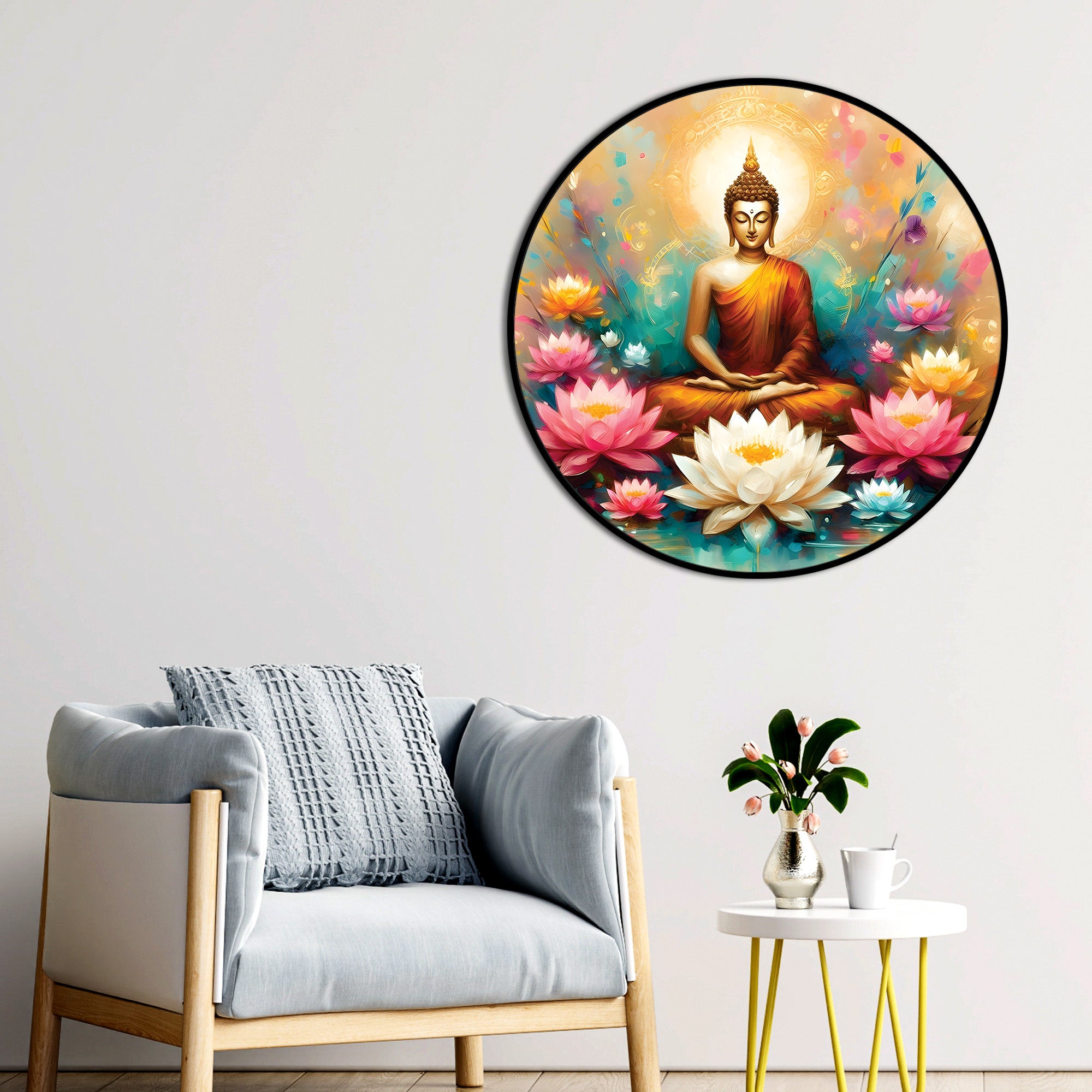 colorful-buddha-round-art-painting