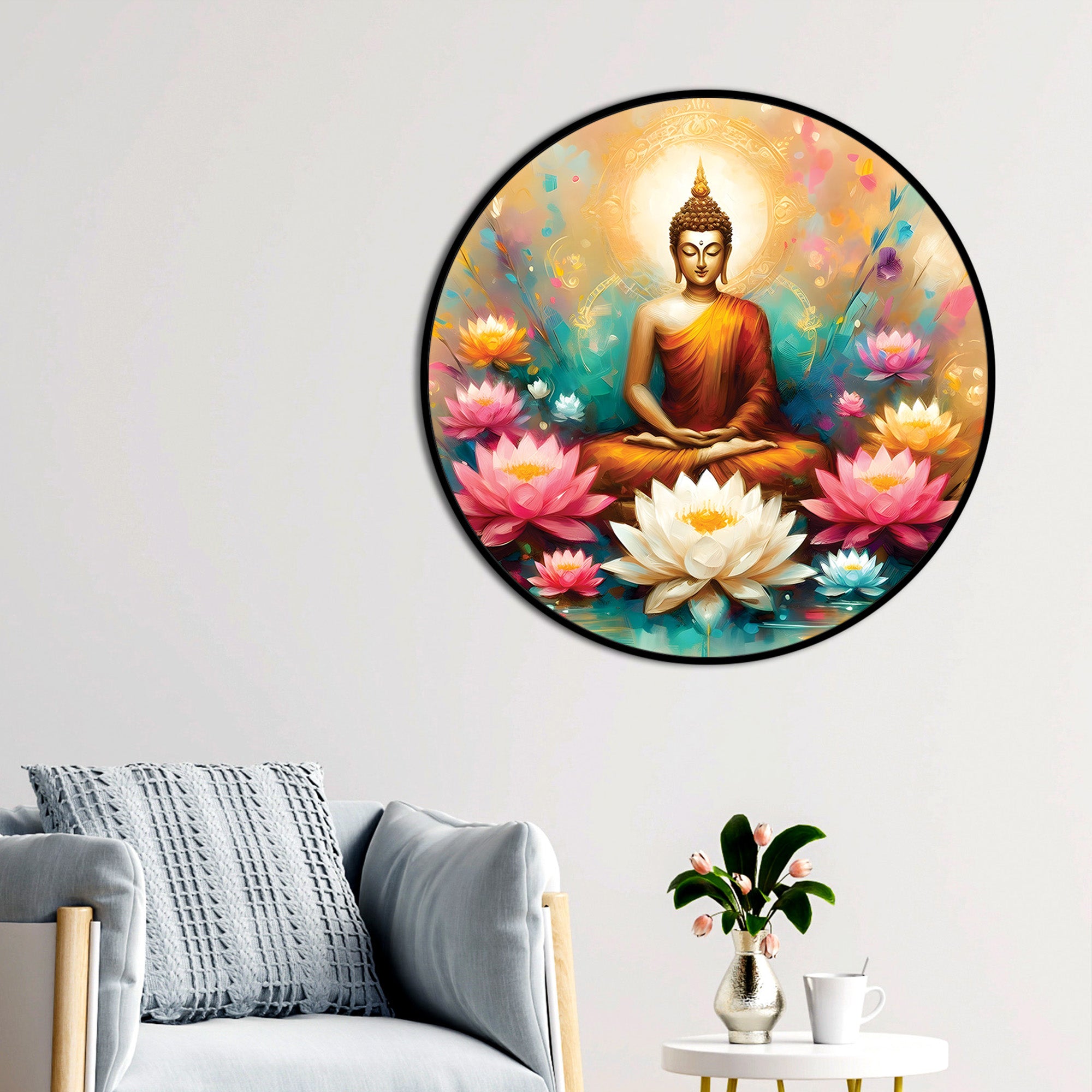 colorful-buddha-round-art-painting