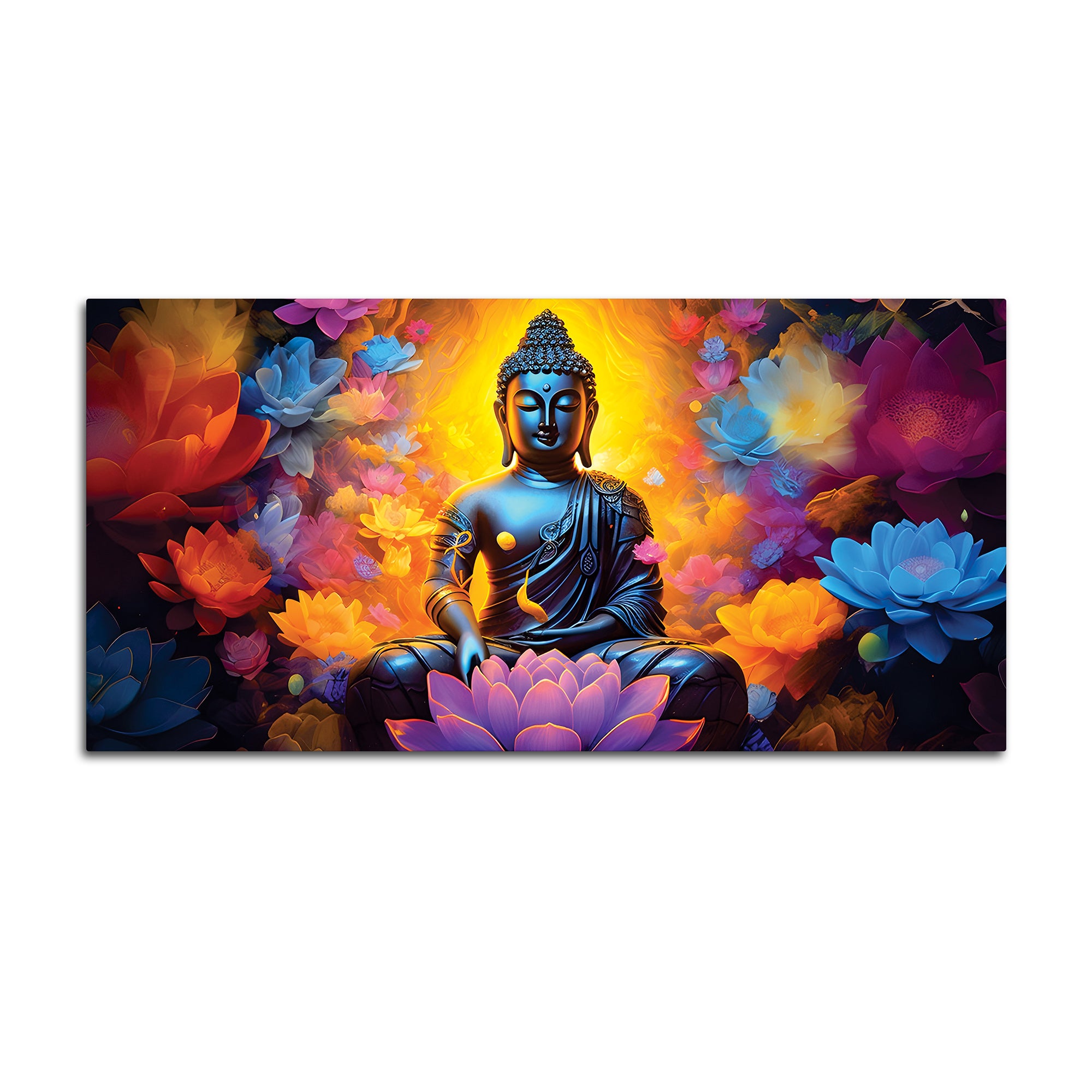 Colorful Buddha Wall Art – Premium Spiritual Canvas