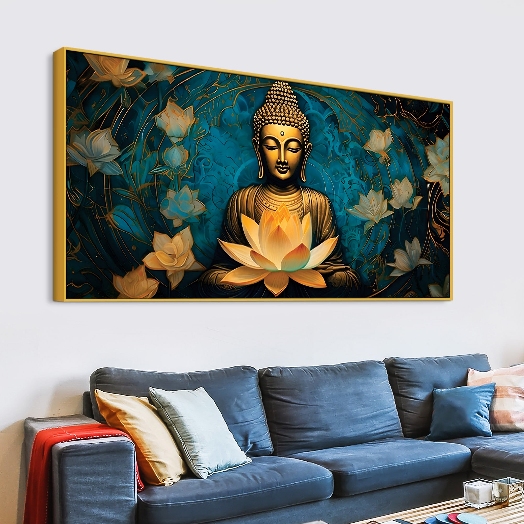 Colorful Buddha Wall Art – Premium Spiritual Canvas