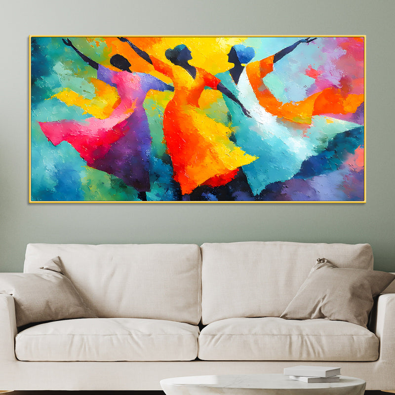 Colorful Dancing Art Canvas Wall Painting for Modern Home