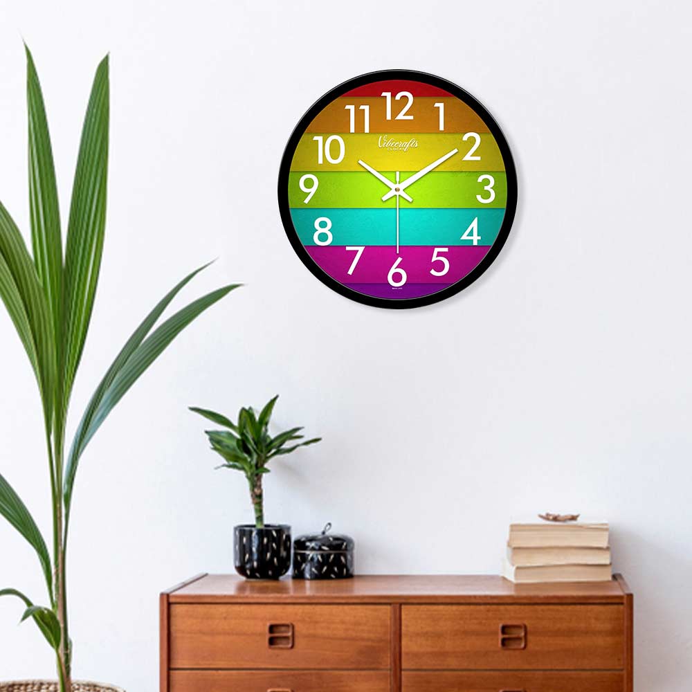 Colorful Wall Clock Room