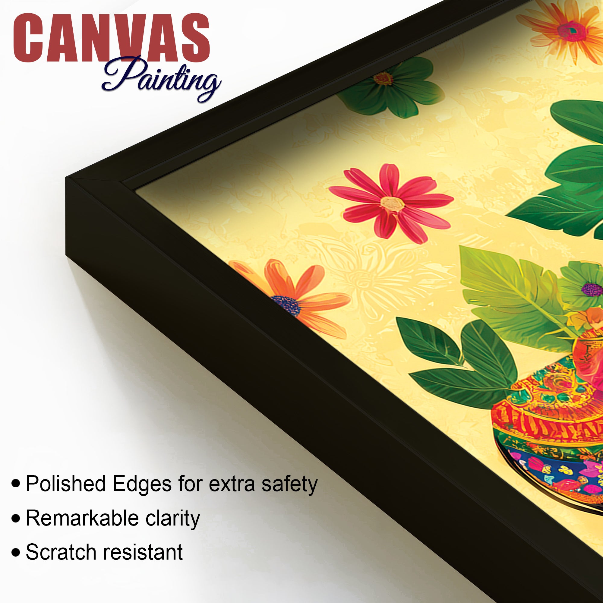 Colorful Elephant Family Premium Wall Painting