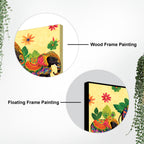 Colorful Elephant Family Premium Wall Painting