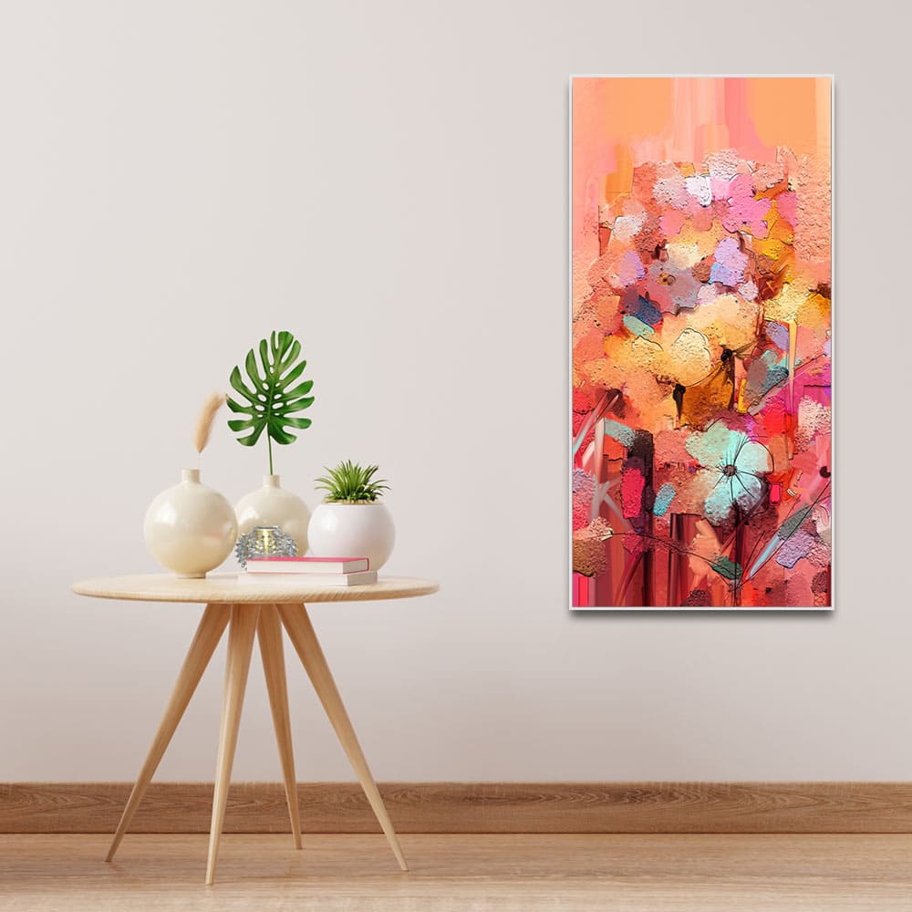 Colorful Flowers Abstract art Canvas Wall Painting