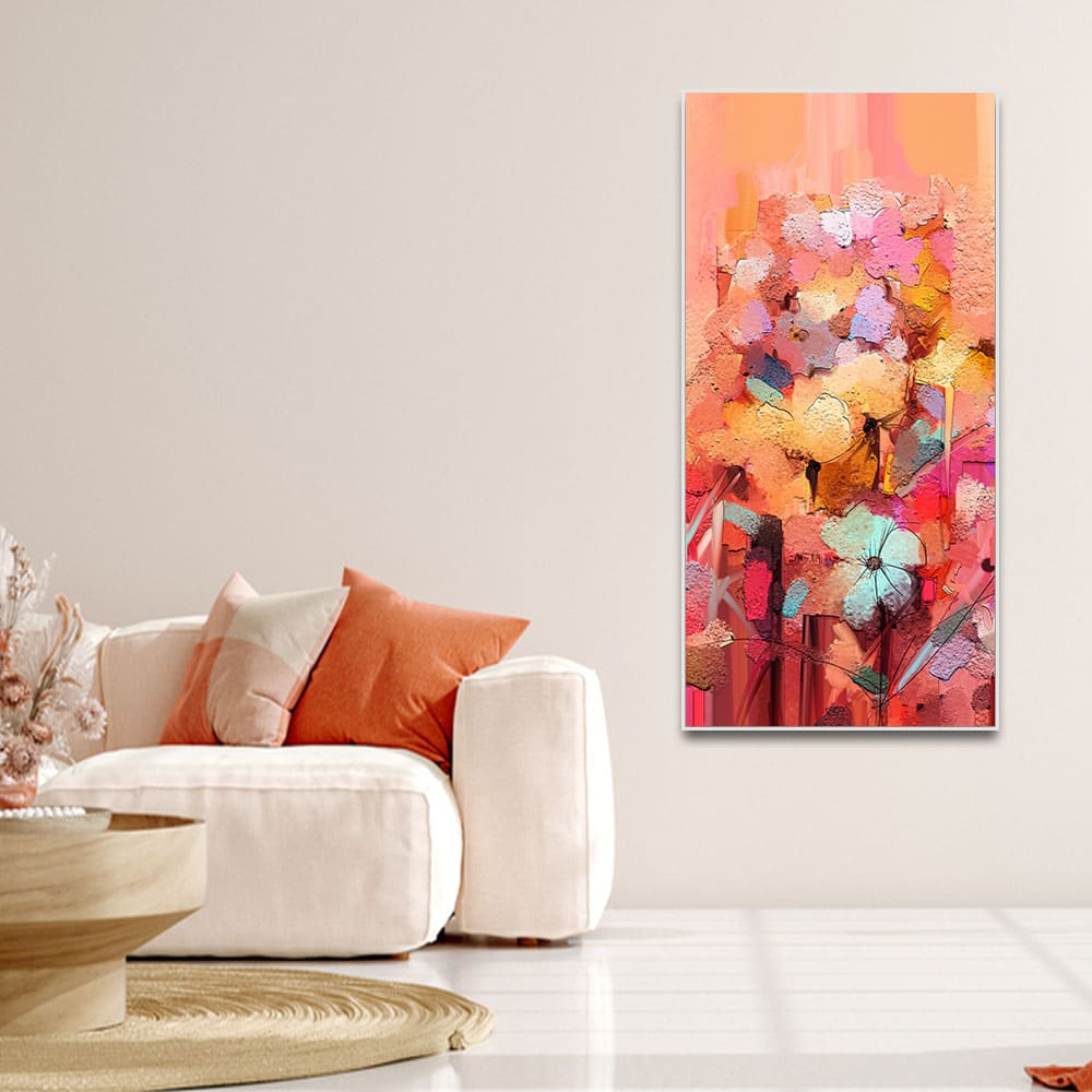 Colorful Flowers Abstract art Canvas Wall Painting