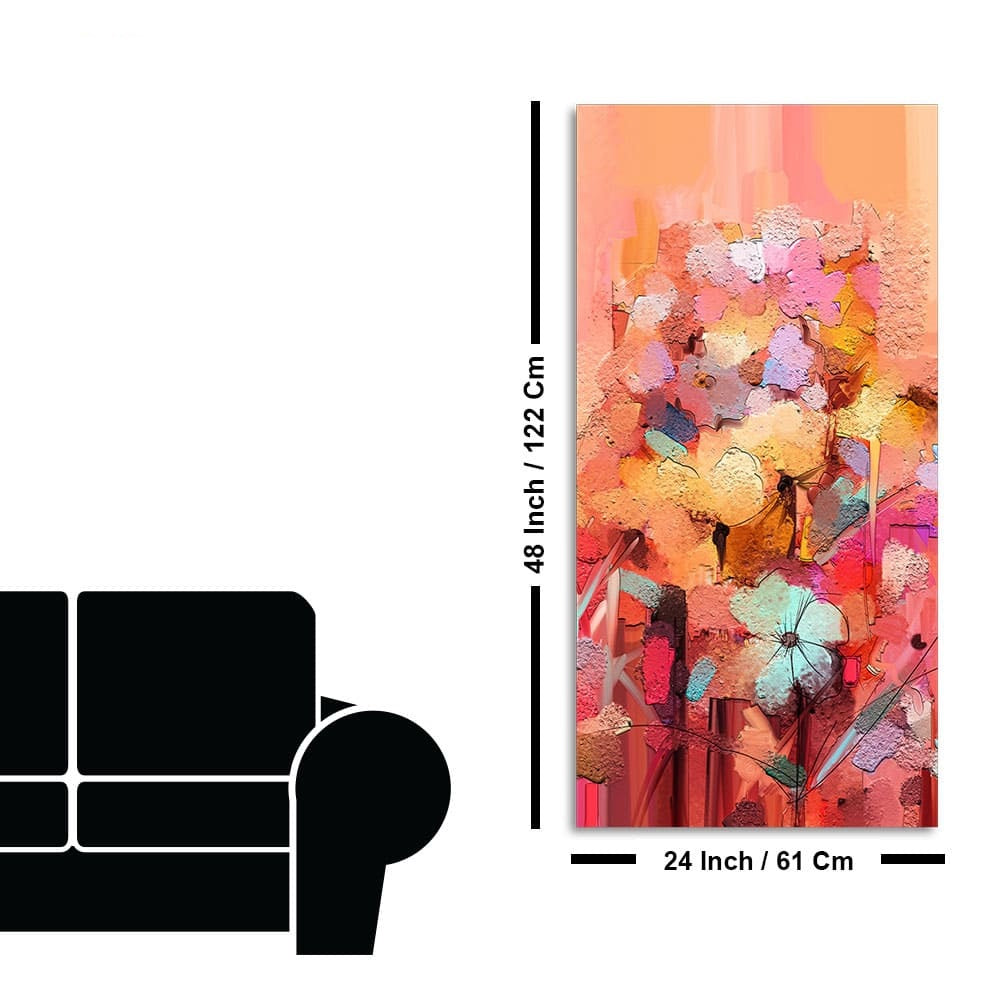 Colorful Flowers Abstract art Canvas Wall Painting