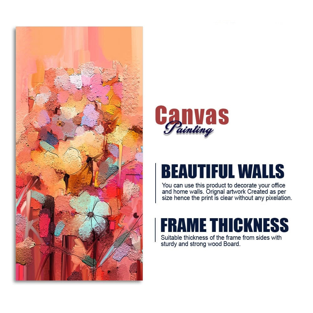 Colorful Flowers Abstract art Canvas Wall Painting