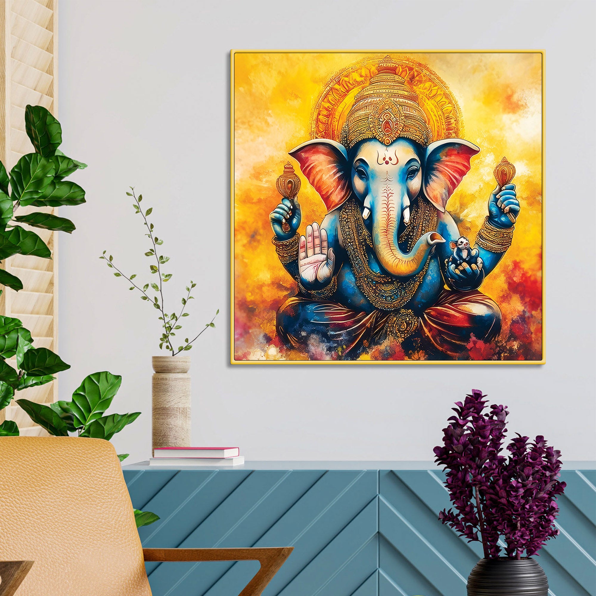 colorful-ganesh-ji-canvas-painting