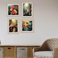 Colorful Jungle Wall Art Frame Set of 4