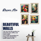 Colorful Jungle Wall Art Frame Set of 4