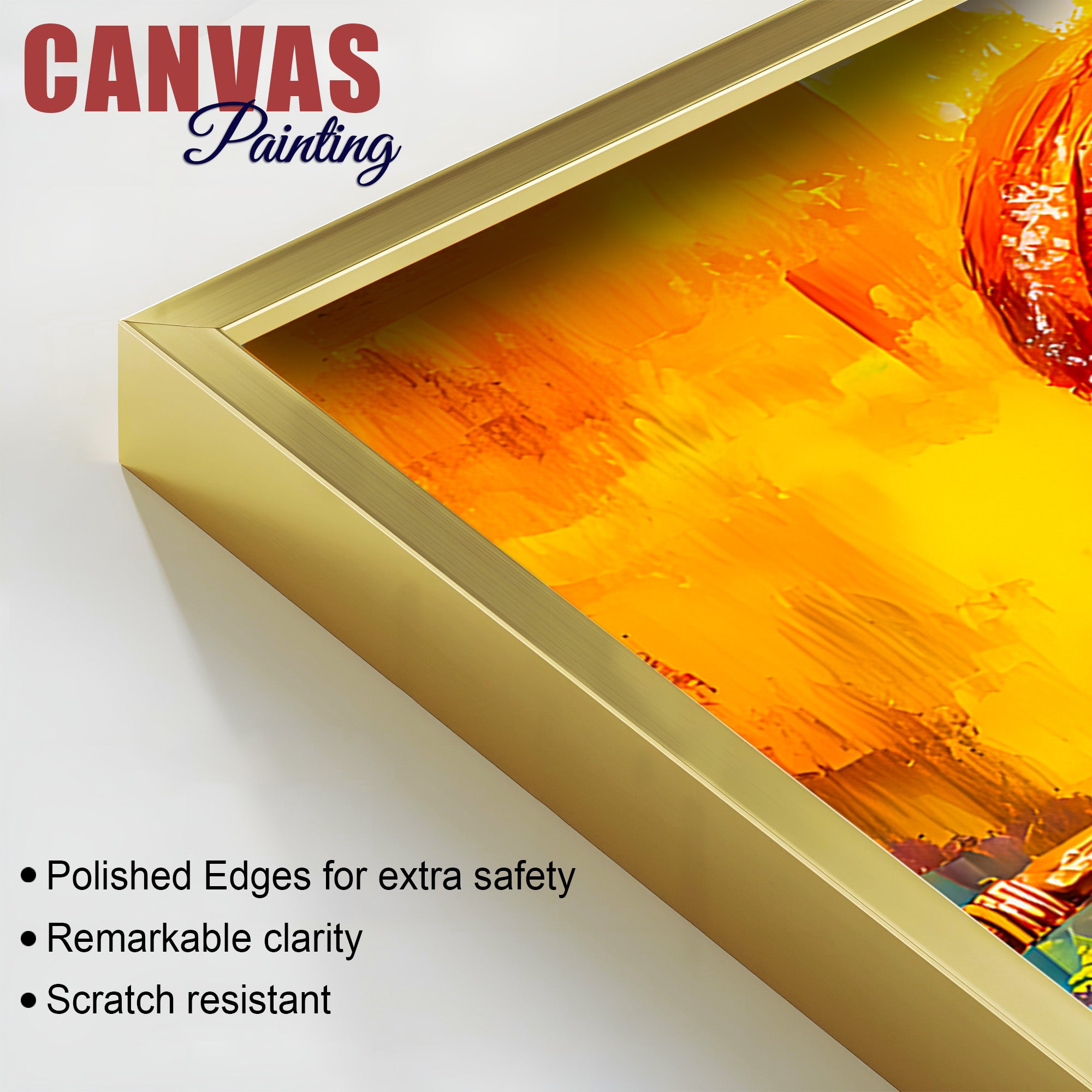 Colorful Lord Krishna Canvas Wall Painting for Living Room Interior – Modern Devotional Canvas Wall Art