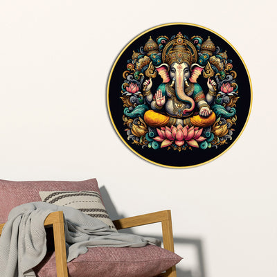 colorful-lotus-ganpati-canvas-painting