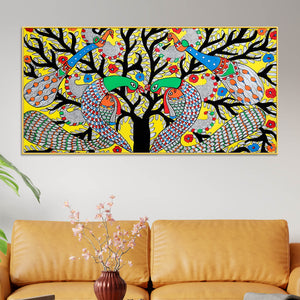 colorful-madhubani-canvas-wall-painting-for-nature-inspired-decoration