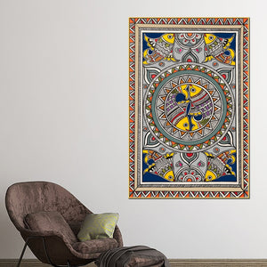 colorful-madhubani-fish-canvas-wall-painting-for-indian-decor