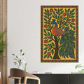 colorful-madhubani-peacock-artwork-canvas-painting