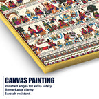 Colorful Madhubani Spiritual Canvas Wall Painting